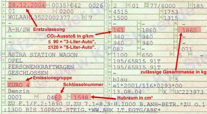 Kfz Steuer Rechner NEU 2020 Zulassungsbescheinigung Teil 1